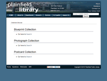 Tablet Screenshot of collections.plainfieldlibrary.info